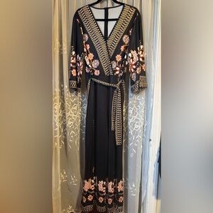 Floral Black Jumpsuit